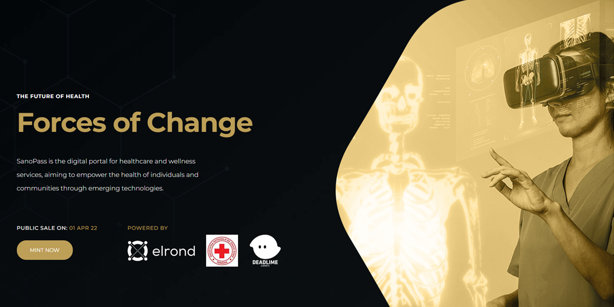 SanoPass pășește în Metaverse și lansează o colecție de NFT-uri de utilitate publică în domeniul sănătății pe Elrond Blockchain